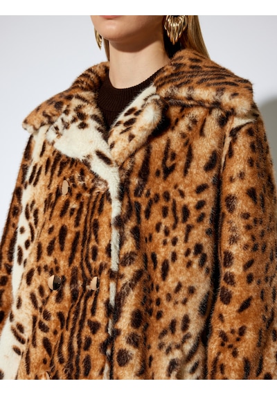 Koton Koton X Melis Ağazat - Leopar Desenli Peluş Kaban Kruvaze Düğmeli Cepli Deve Tüyü Desenli 5wak00249ew Camel Desenli Camel Koton Koton X Melis Ağazat - Leopar Desenli Peluş Kaban Kruvaze Düğmeli Cepli Deve Tüyü Desenli 5wak00249ew Camel Desenli Camel