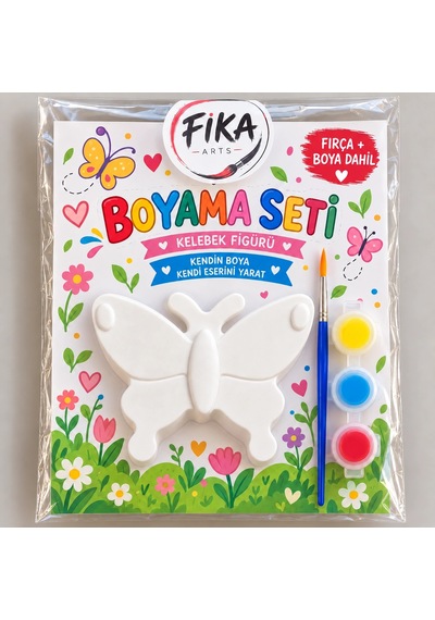 Kelebek Siluet Boyama Seti Taş Tozu Figür Boyama Seti