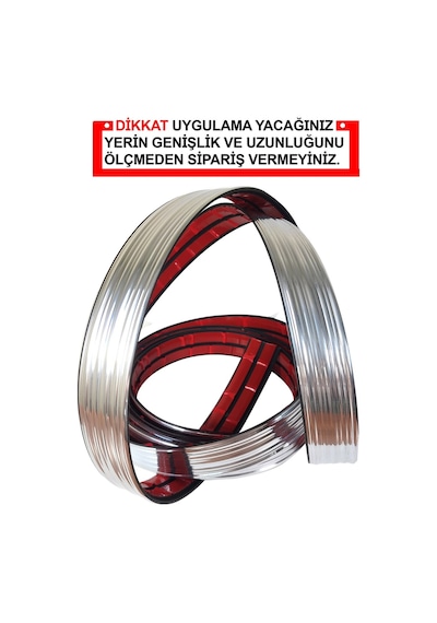 Dalgalı Krom Nikelaj 30 Mm Genişlik 3 Metre Uzunluk