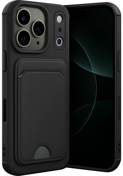 Newface Apple İphone 17 Pro Kelvin Kartvizitli Silikon - Siyah
