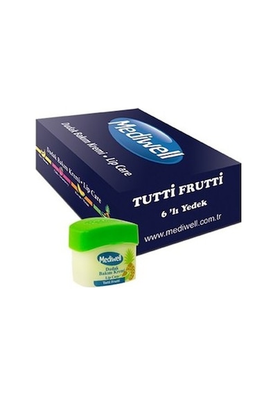 Mediwell Tutti Frutti Aromalı Dudak Bakım Kremi 6 Adet