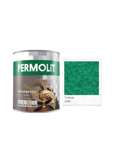 Permolit Hammerton Dekoratif Metal Boyası Turkuaz 0.65 Lt.