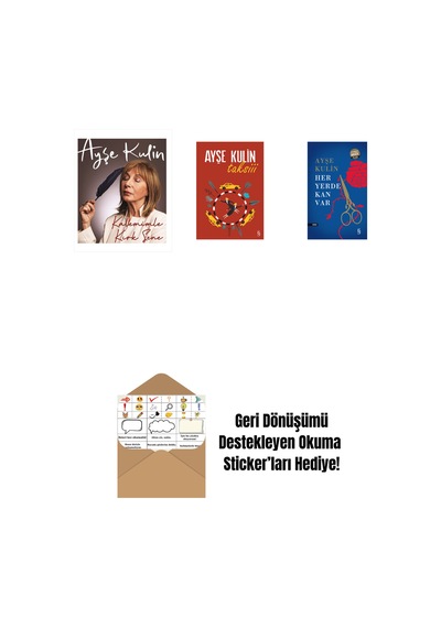 Kalemimle Kırk Sene Ciltli + Taksiii + Her Yerde Kan Var Midi Boy + Okuma Sticker'ları