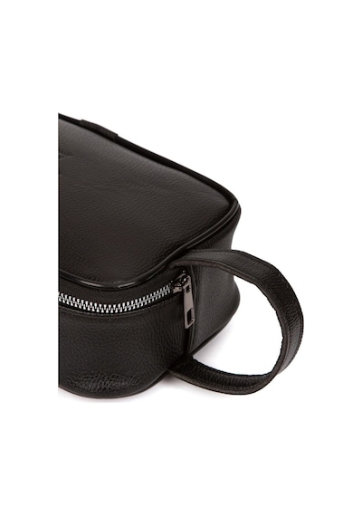 Newish Polo Erkek Siyah Deri Portföy Clutch Traş Kozmetik Bakım Ve Günlük El Çantası New277 Kahverengi