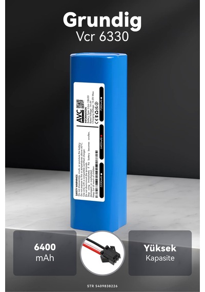Grundig Uyumlu Vcr 6330 6400mah Robot Süpürge Bataryası G.g