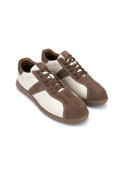 Tamer Tanca Erkek Hakiki Deri Bej Sneakers & Spor Ayakkabı 1206 2026 Erk Ayk Y26 Bej Dr/suet