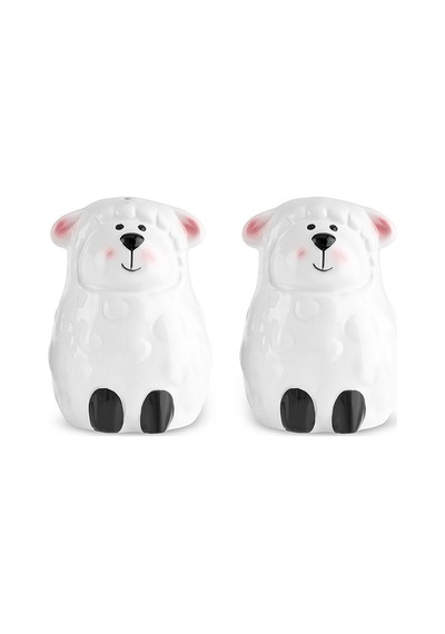 Karaca Sheepy Tuzluk Ve Biberlik Beyaz 8x4,4 Cm Beyaz