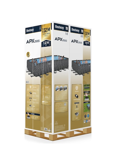 Bestway Apx 365 561kg Dikdörtgen Prefabrik Havuz Seti 7,32 M X 3,66 M X 1,32 M