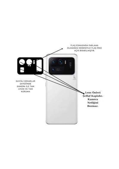Xiaomi Mi 13t Pro Uyumlu Temperli Cam Ekran Koruyucu Ve Kamera Lens Koruyucu Seti