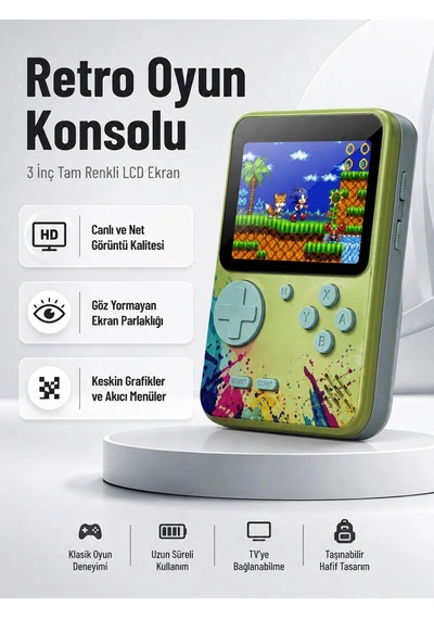 3 İnç Renkli Ekranlı Taşınabilir El Konsolu G5 Modeli Diğer