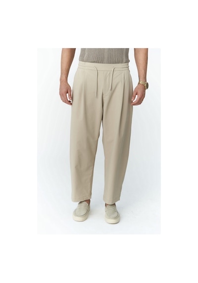 Mai Collection Mai Studios Co. Kenway Bağcık Detaylı Bej Erkek Pantolon Bej