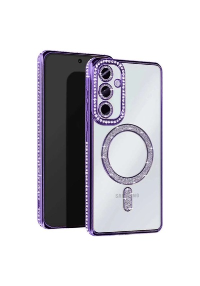 Galaxy S24 Fe Joke Simli Magneticsafe Kılıf - Derin Mor