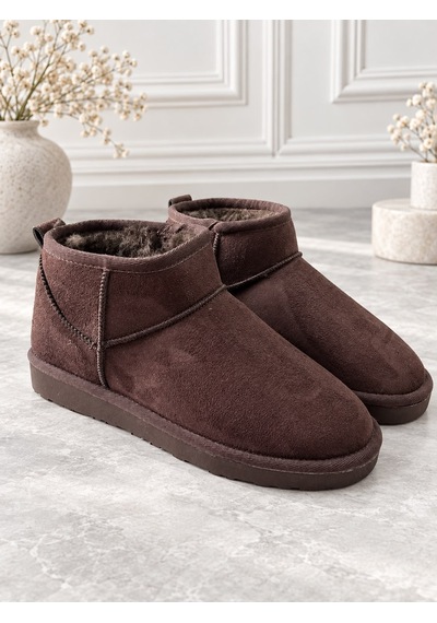 Dabab Shoes Holly Kadın Acı Kahve Lüks Süet İçi Kürklü Sıcak Astarlı 2 Cm Düz Tabanlı Kısa Bot Kar Botu Acı Kahverengi