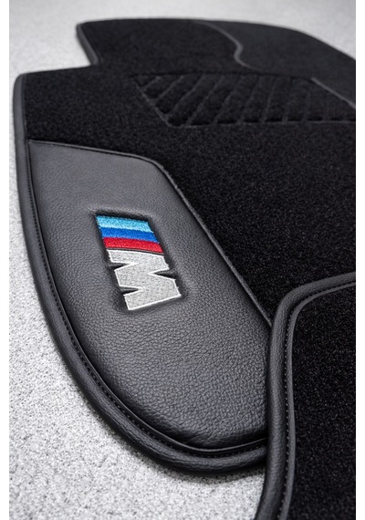 Ruby/ Nakışlı Siyah Deri Desen Oto Halı Paspas Bmw 3 G20-g21 2019-2026
