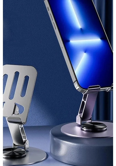 Metal Tablet Telefon Tutucu Stand 720 Derece Yeni Nesil Ev Ofis Dayanıklı Stand Masa Üstü Tutucu