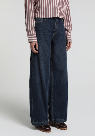 Colin's Colins Baggy Wide Leg Fit Kadın Dark İndigo Denim Jean Pantolon Cl1082769 Q1.v1 Dn08679