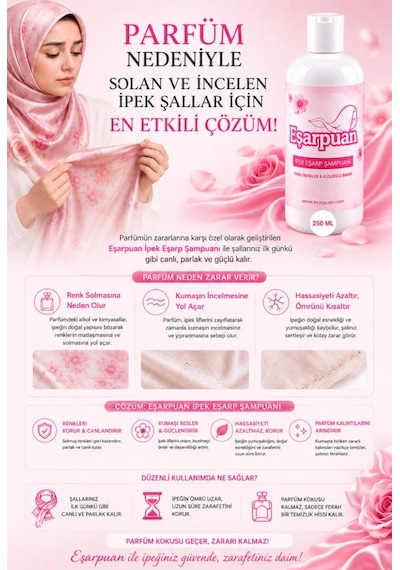 Eşarpuan Eşarpuan İpek Eşarp Şampuanı 250 ML