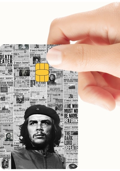 Che Guevara Gazete Temalı Kredi Ve Banka Kartı Kaplama Sticker Standart