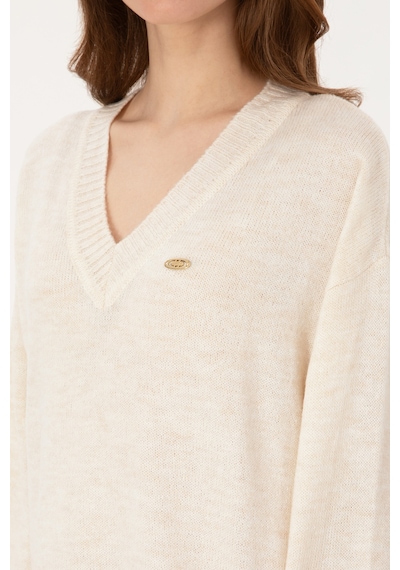 U.S. Polo Assn. U.s. Polo Assn. Kadın Krem Kazak /triko 50314833-vr071