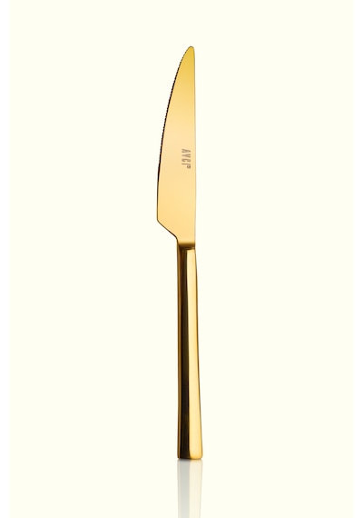 Avcı Klas Titanyum Gold 6 Adet Yemek Bıçağı 18/10 Paslanmaz Çelik Altın