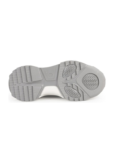 Libero L083.65137 Gri Hakiki Deri Kadın Sneaker Yüksek Tabanlı Rahat Spor Ayakkabı Gri