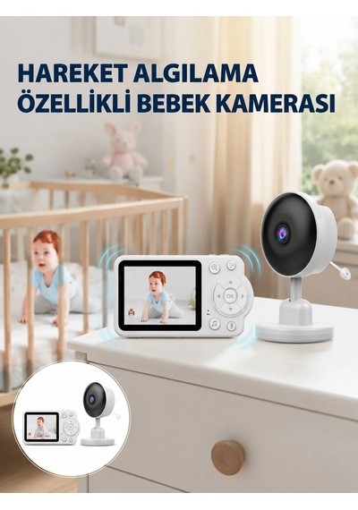 Gece Görüşlü Bebek Kamerası Ninni Ve Alarm Özellikli Yeni Nesil Beyaz