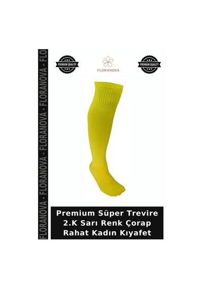 Floranova Premium Süper Trevire 2.k Sarı Renk Çorap Rahat Kadın Kıyafet