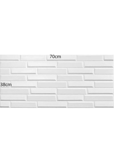 Kendinden Yapışkanlı Beyaz Opak Duvar Paneli 70 x 38 Cm