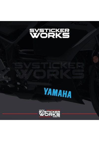 Yamaha Sticker 2 Adet Evrensel Tüm Zeminlere Ve Modellere Uyumlu Mavi