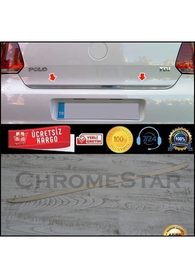 Volkswagen Polo 6R Krom Bagaj Alt Çıta 2009 2017 P.Çelik
