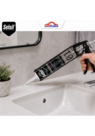 Selsil Şeffaf Genel Amaçlı Silikon 280 Gr Cam Pvc Seramik Banyo Mutfak Sızdırmazlık 5 Adet