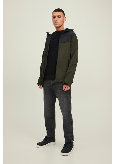 Jack & Jones Erkek Mont 12212363 Haki-Siyah Haki - Siyah