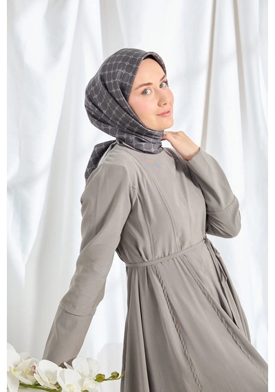 Silk Home %100 Twill İpek Eşarp S539 Füme