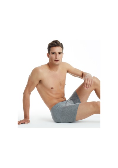 Erkek Modal Elastan Boxer Silver 9310 - Gri Melanj Gri Melanj