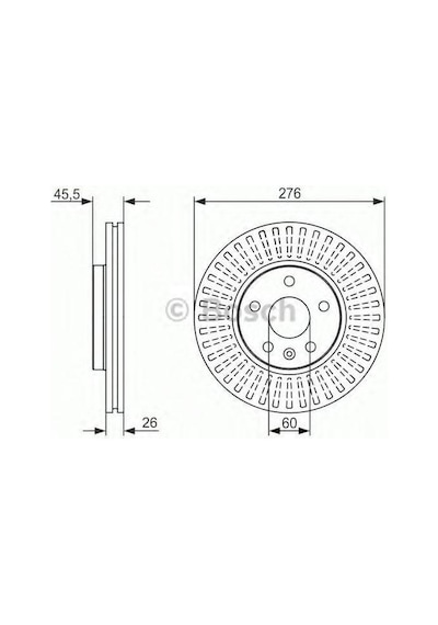 Opel Astra J Ön Fren Diski 1.3 Cdti 276 Mm 2010-2015 Bosch