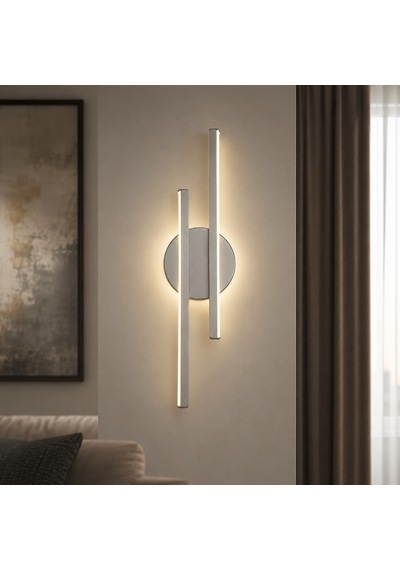 Aden Modern Led Duvar Apliği Günışığı Gri