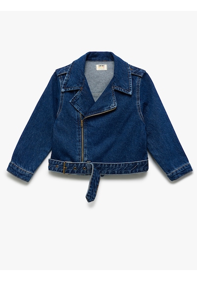 Koton Pamuklu Uzun Kollu Kemer Detaylı Fermuarlı Denim Ceket Orta İndigo 5skg20029ad İndigo Koton Pamuklu Uzun Kollu Kemer Detaylı Fermuarlı Denim Ceket Orta İndigo 5skg20029ad İndigo