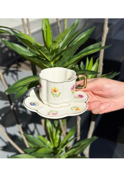 6lı Summer Kahve Fincanı Seti 90cc -5202 Çok Renkli