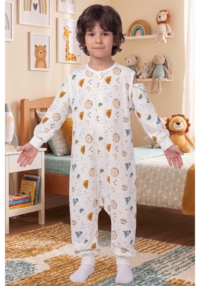 Baby Mod Bebek Çocuk Uyku Tulumu %100 Doğal Pamuk Özel Kumaş 1.0 Tog Unisex Mavi