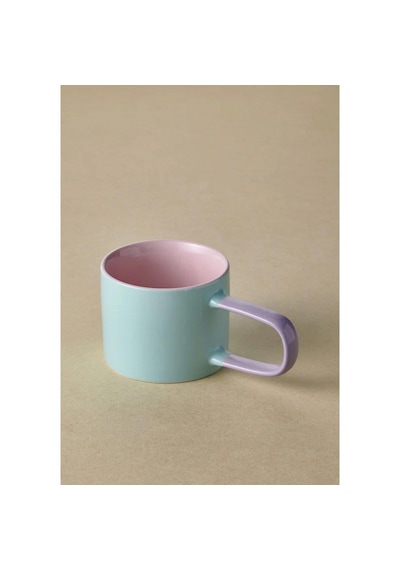 The Mia Rainbow Porselen Sarı Yeşil 2'li Kupa 270 Ml