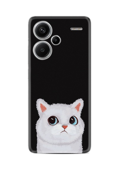 Redmi Note 13 Pro 5g Kılıf Kılıf Desenli Silikon Platinium Series White Cat 1835