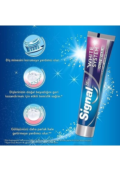 Signal White System Diş Macunu Güçlü Beyazlık Güçlü Diş Minesi 75 Ml