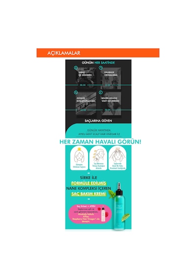 Missha Mint Scalp Hair Vinegar Nane Kompleksi İçeren Kepek Karşıtı Saç Sirkesi 200 ML