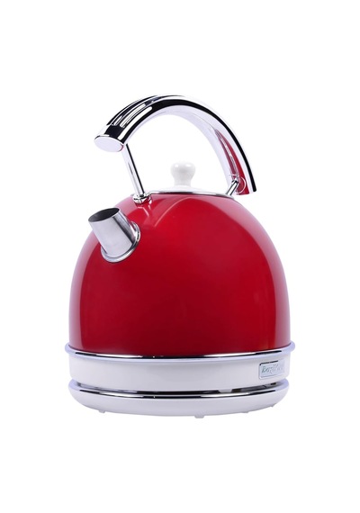 Berghoff Gem Retro 1.7 Litre Kırmızı Yuvarlak Su Isıtıcısı Kırmı