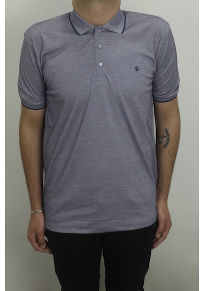 Santa Dmctekstil Erkek Düz Klasik Kesim Rahat Kalıp Polo Yaka T-shirt Lacivert