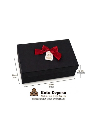 21x26x12 Cm Hediye Kutusu-siyah
