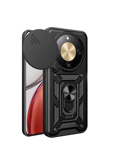 Adige Honor Magic 8 Lite Kılıf Pras Yüzüklü Standlı