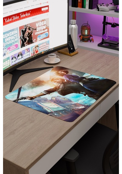 Bioshock Kaymaz Dikişli Kauçuk Oyuncu Mousepad V1 - 48x40 Xl Gaming Mouse Pad Fare Altlığı
