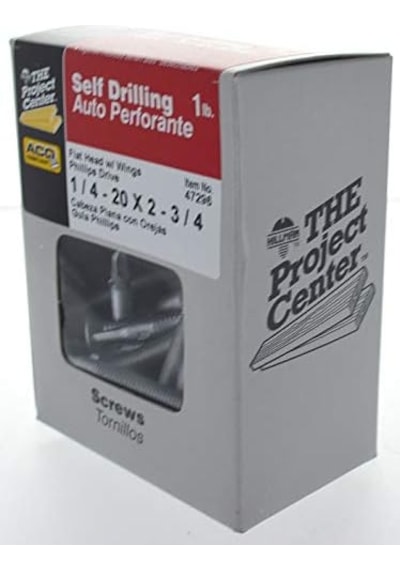 Grubu 47296â 1/4 20 X 2-3/4 İnç Düz Kafa Kendisi Kanat Ph Phillips Drive İle Sondaj Vidası