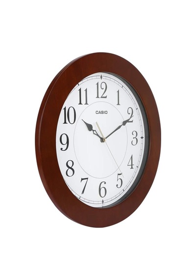 Casio Iq-133-5df Plastik Kasa Kahverengi Renkli 36 Cm Çaplı Modern Quartz Saniye Mekanizmalı Duvar Saati